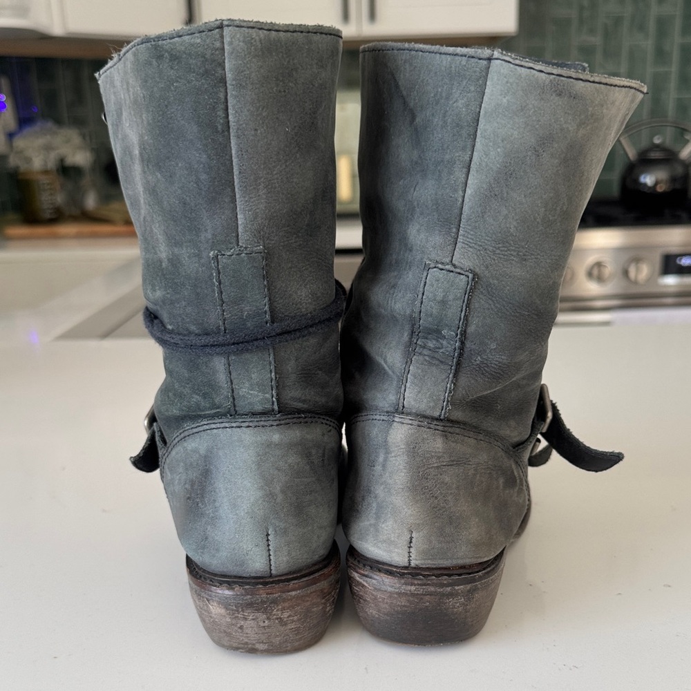 Trouve Sabrina Leather Combat Lace Up Boots - Picture 3 of 5